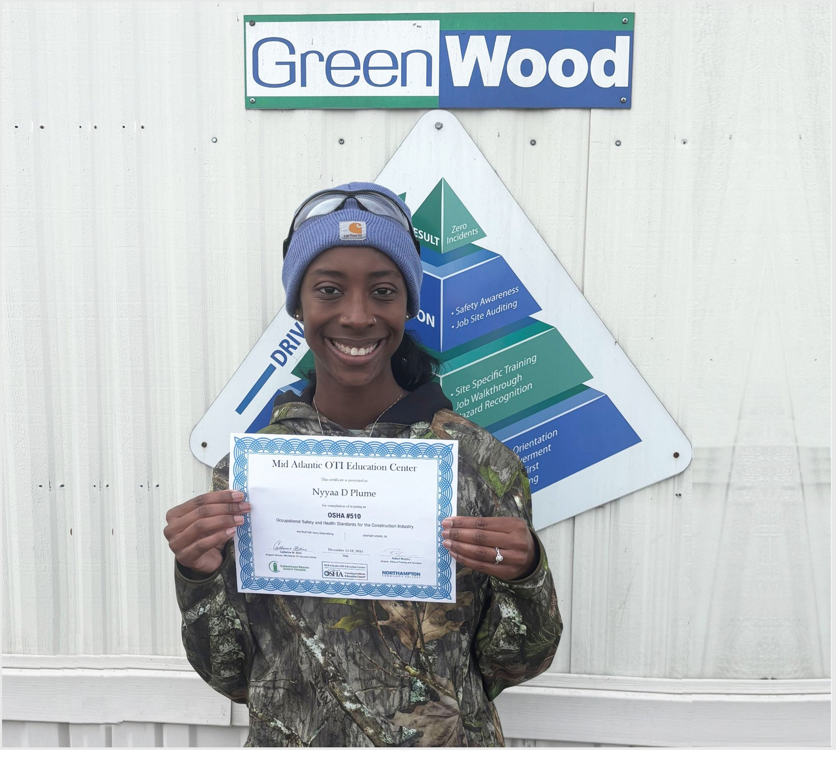 Nyyaa Plume Earns OSHA Certification